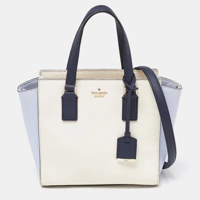 Pre-owned Kate Spade Tri Color Leather Cameron Street Lucie Tote In Multicolor