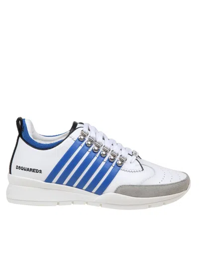 Dsquared2 Leather And Suede Sneakers In White/grey