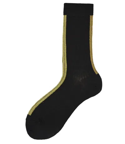 Alto Milano Black Altea Short Socks In 021 Black