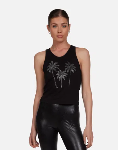 Lauren Moshi Luciana Crystal Palm Trees In Black