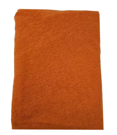 Botto Giuseppe Orange Small Cashmere Plain Scarf In 0197 Orange