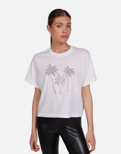 Lauren Moshi Rue Crystal Palm Trees In White
