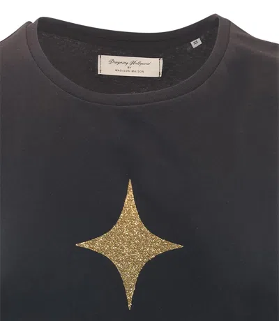 Madison Maison Designing Hollywood  X ™ Cotton Black Star Lady T Shirt
