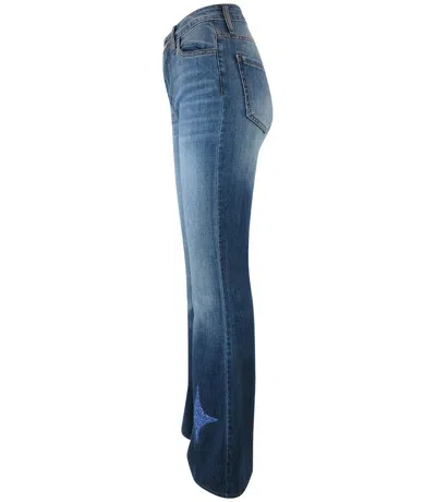 Madison Maison Designing Hollywood  X ™ Denim Blue Jean With Glitter Star In L