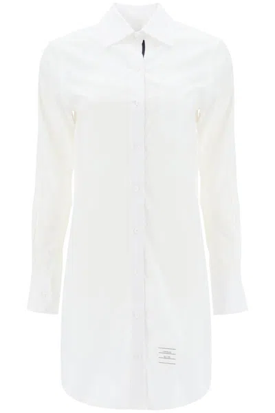 Thom Browne Short Button-down Blouse In White