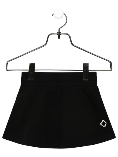 Marcelo Burlon County Of Milan Kids' Tempera Cross Logo-print Jersey Skirt In Black