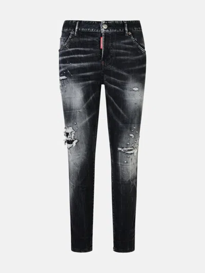 Dsquared2 'cool Girl' Black Cotton Blend Jeans