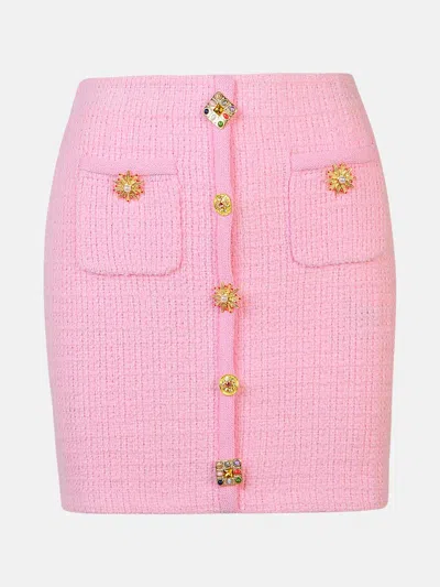 Self-portrait Pink Viscose Blend Skirt