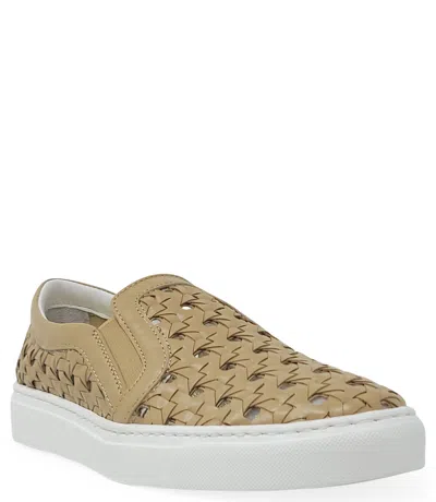 Madison Maison Beige Leather Woven Sneaker In Brown