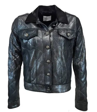 Madison Maison ™ Black Antique Quilted Leather Jacket