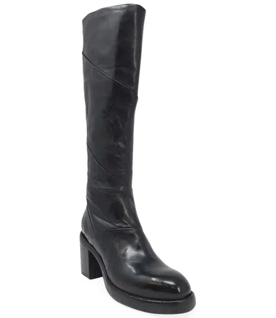Madison Maison ™ Black Leather Platform Knee High Boot In 39.5