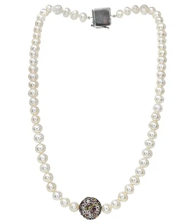 Madison Maison ™ By Del Pozzo White Pearl Silver Necklace In One Size