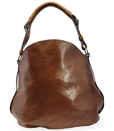 Madison Maison ™ Cognac Leather Star Crossbody-shoulder Bag