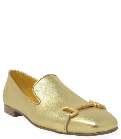 Madison Maison Gold Square Toe Loafer In Yellow