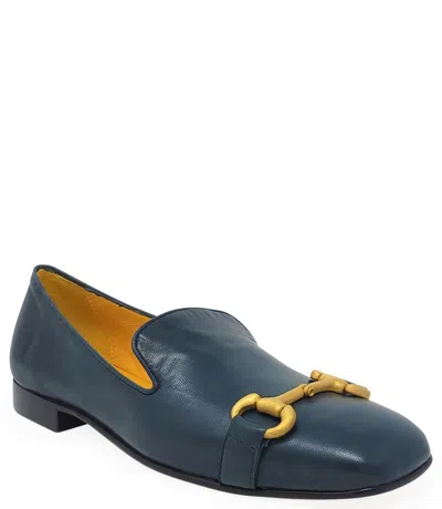 Madison Maison Navy Square Toe Loafer In Blue