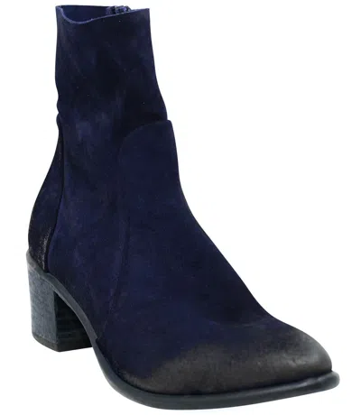 Madison Maison Navy Suede Ankle Boot In Blue