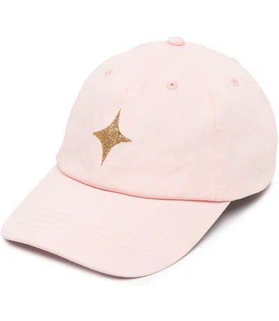 Madison Maison Pastel Pink Baseball Cap With Glitter Star In One Size