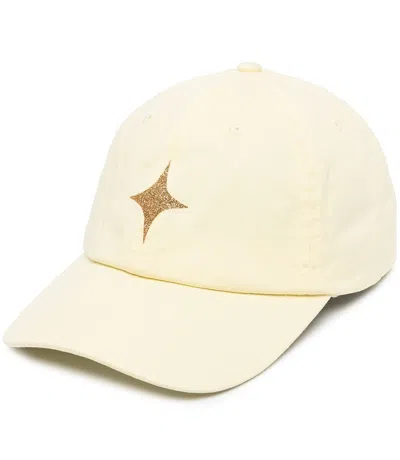 Madison Maison Pastel Yellow Baseball Cap With Glitter Star In One Size