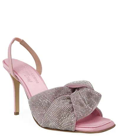 Madison Maison Pink Satin Leather High Heel Sandal