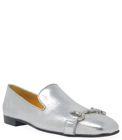 Madison Maison Silver Square Toe Loafer In 41.5
