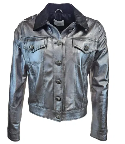 Madison Maison ™ Silver/black Leather Jacket
