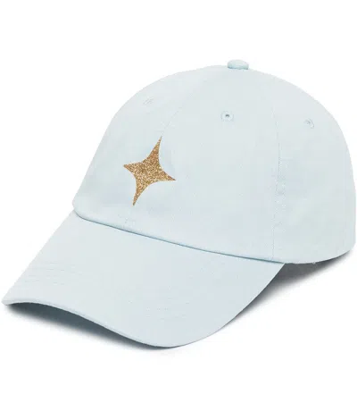 Madison Maison Sky Blue Baseball Cap With Glitter Star In One Size