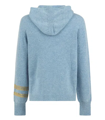 Madison Maison Sky Blue Cashmere Hoodie In 113 Skye Blue