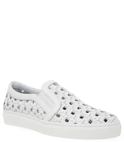 Madison Maison White Leather Woven Sneaker In 41