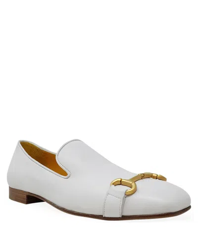 Madison Maison White Square Toe Loafer In 42