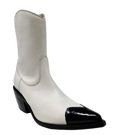 Madison Maison ™ White/black Heart Toe Ankle Boot In 40