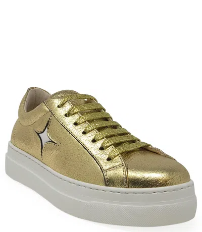 Madison Maison Gold Leather Platform Sneaker In 40