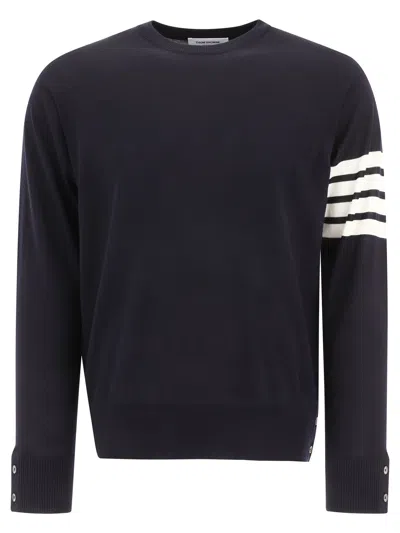 Thom Browne "4-bar" Sweater In Blue