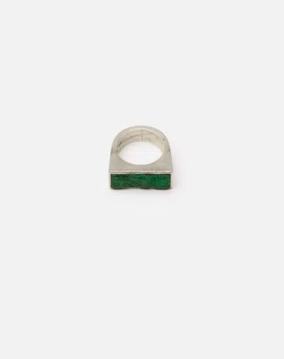 Marketplace 50's Green Druzy Quartz Artisan Made Sterling Silver Ring