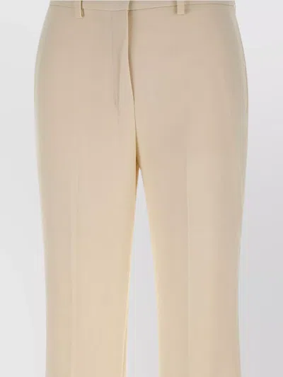 Theory Admiral Crepe Relaxed Straight Trousers In White