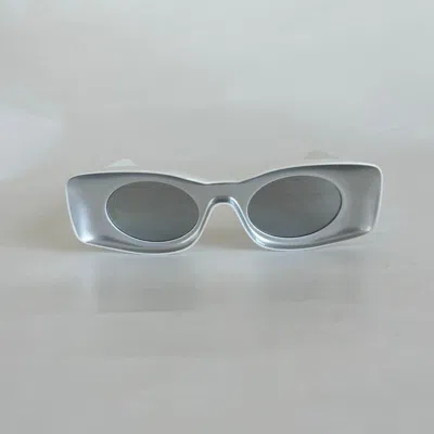 Pre-owned Loewe Silver & White Paula's Ibiza Original Sunglasses