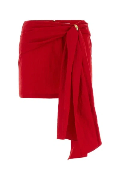 Blumarine Woman Red Viscose Blend Mini Skirt