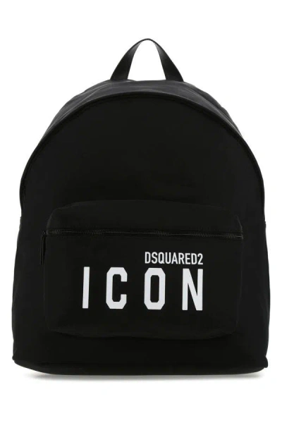 Dsquared2 Be Icon Black Backpack