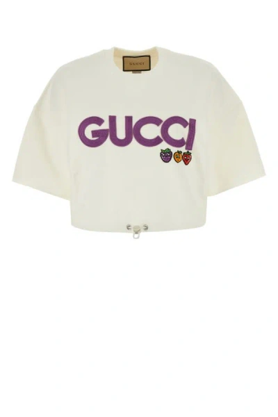 Gucci Woman White Cotton Oversize T-shirt