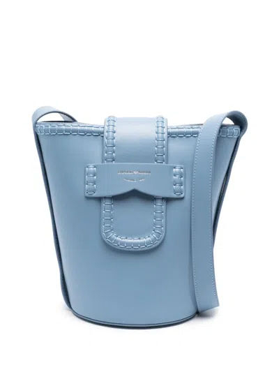 Emporio Armani Logo-print Bucket Bag In Blue