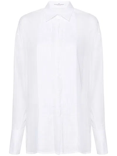 Ermanno Scervino Pleat-detail Cotton Shirt In White