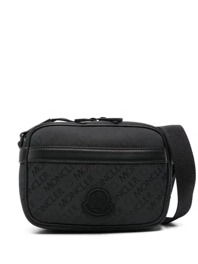 Moncler Tech Shoulder Bag In F Black