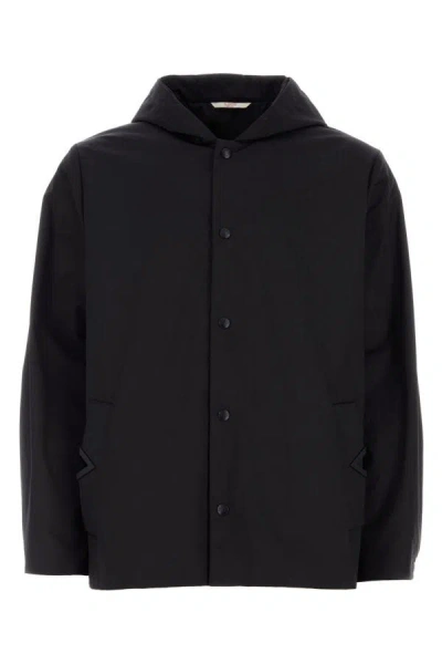 Valentino Garavani Man Black Stretch Polyester Jacket