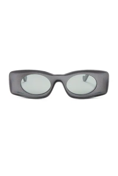 Loewe Rectangular Sunglasses In Black & Blue Mirror