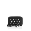 JIMMY CHOO NELLIE Black Leather Coin Purse with Stars