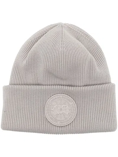 Canada Goose Logo-patch Ribbed-knit Beanie