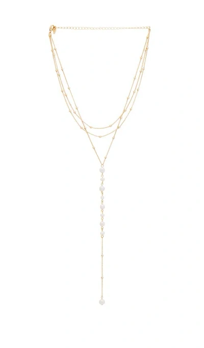 Ettika Pearl Dreams Layered Lariat Necklace In 珍珠