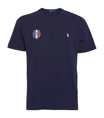 Polo Ralph Lauren Cotton France T-shirt In Navy