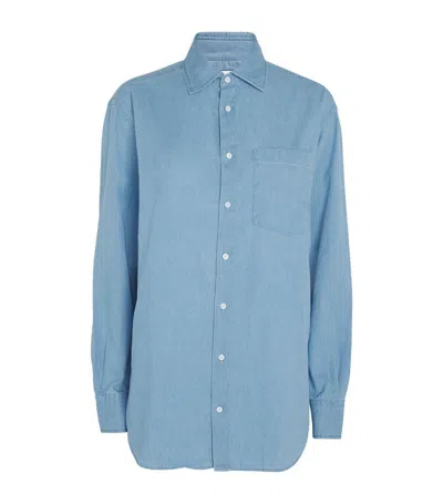 With Nothing Underneath Wnu The Chessie Chambray In Blue