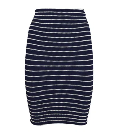 Hunza G Striped Crinkle Mini Skirt In Multi