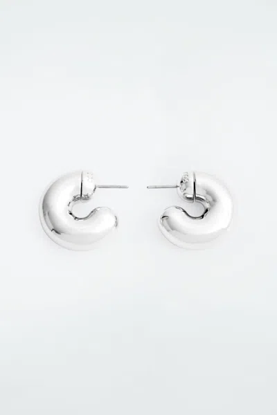 Cos Chunky Hoop Earrings In Silver
